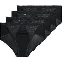 Sloggi Women/'s 10071633 Brief (Pack of 4), Black, 8 (Manufacturer Size: 36)
