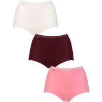 Ladies 3 Pair Sloggi Basic Maxi Briefs Pinks 14
