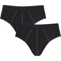 Sloggi Men's 24/7 Midi 2 Pack Boxer Briefs, Black, 40 UK