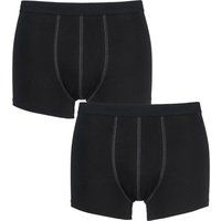 2 Pack Black 24/7 Basic Natural Cotton Boxer Shorts Men's 40 Mens - Sloggi