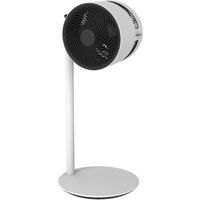 BONECO Air Shower Fan F220, Freestanding Pedestal Floor Fan, Air Cooling Unit with 4 Speed Controls, Adjustable 2 in 1 Direct or Indirect Airflow, Stylish Modern Swiss Design (Grey/White)