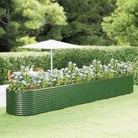 Garden Raised Bed Green 554x100x68 cm Powder-coated Steel