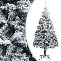 Berkfield Home Artificial Christmas Tree with Flocked Snow Green 300 cm PVC