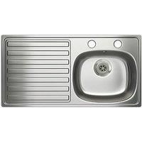 Carron Phoenix 1 Bowl Stainless Steel Kitchen Sink 940 x 485mm (69853)
