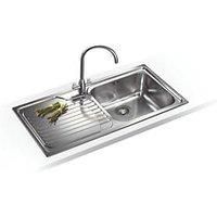 Franke Inset Kitchen Stainless Steel Sink 1 Bowl 1000 x 500mm Left-Hand Drainer