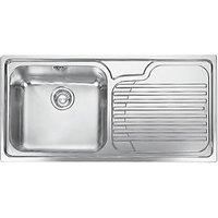 Single Bowl Chrome Stainless Steel Kitchen Sink with Right Hand Drainer  Franke Galassia