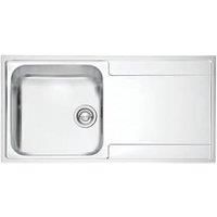 Single Bowl Chrome Stainless Steel Kitchen Sink with Right Hand Drainer  Franke Maris