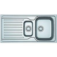 Franke Antea 1.5 Bowl Stainless Steel Reversible Inset Sink & Drainer 1000 x 500mm (7356V)