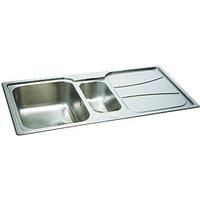 Carron Phoenix Zeta 1.5 Bowl Stainless Steel Reversible Inset Sink & Drainer 1030 x 510mm (1546V)