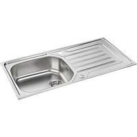 Carron Reversible Sink & Drainer Onda Stainless Steel 1 Bowl 860x500Mm