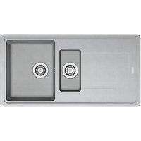 FRANKE TITAN 1.5 BOWL COMPOSITE KITCHEN SINK URBAN GREY REVERSIBLE 500 X 200MM