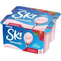Ski Smooth Raspberry, Strawberry Yogurt 4 x 120g (480g)