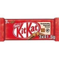 Kit Kat 4 Finger Milk Chocolate Bar Multipack 41.5g 3 Pack