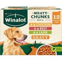 Winalot Perfect Portions Meat in Gravy, 12 x 100g