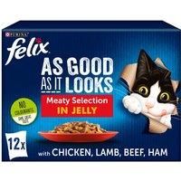 Felix As Good as it Looks Senior Meaty Selection in Jelly, 12 each