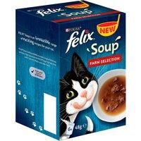 Felix Soup Cat Food Farm Selection 6 x 48g  wilko
