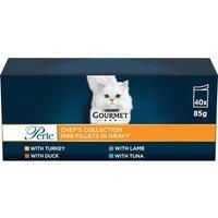 Gourmet Perle Cat Food Chef/'s Collection Mixed, 40 x 85 g