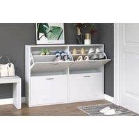 White 4-Drawer Shoe Cabinet
