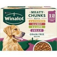 Winalot Dog Food Pouches Mixed in Jelly, 12 x 100 g