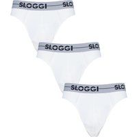 3 Pack White Go Soft Waistband Comfort Cotton Briefs Men's 40 Mens - Sloggi