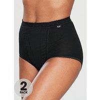 Sloggi Women's Control Maxi 2 Pack, Black, 18