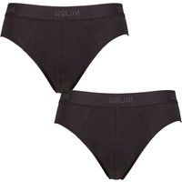 Mens 2 Pack Sloggi SLG Baselayer Briefs Charcoal M