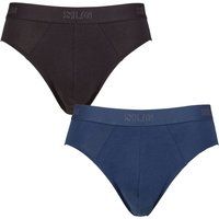 Mens 2 Pack Sloggi SLG Baselayer Briefs Ultramarine L