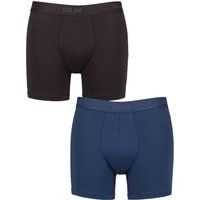 Mens 2 Pack Sloggi SLG Baselayer Boxer Shorts Ultramarine S