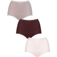 Ladies 3 Pair Sloggi Basic Maxi Briefs Multi UK 16