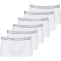 Sloggi Men's GO ABC Hipster Boxer Shorts, White (0003), XL (Pack of 6)