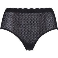Sloggi Women's ZERO Feel Lace High Waist Brief Full, Black (Black 0004), S (size : Small)