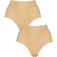 Ladies 2 Pack Sloggi Zero Feel Seamfree Maxi Knickers Cognac Large