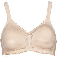 Triumph Womens Modern Lace+Cotton N Bra, Beige, 34C UK