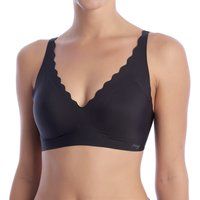 Sloggi Women's Zero Feel Wavy Bralette Bra, Black, XS