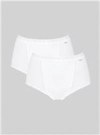 Sloggi Maxi Control Brief in White, Nude or Black - 2 Pack - Size 12 - 26