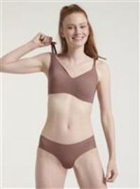 Sloggi Women/'s Zero Microfibre 2.0 H Bralette Bustier, Cacao, XL