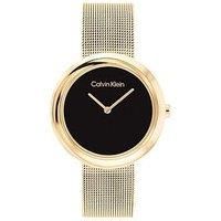 Calvin Klein Analogue Quartz Watch for women with Gold colored Stainless Steel mesh bracelet - 25200012
