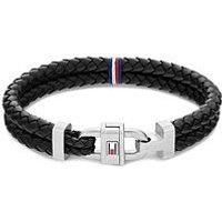Tommy Hilfiger Jewelry Men/'s Leather Bracelet Black - 2790361