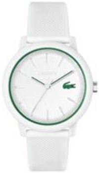 Lacoste Analogue Quartz Watch for Men with White Silicone Bracelet - 2011169
