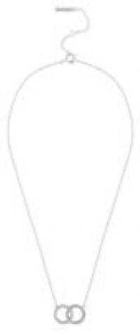 Olivia Burton Classic Bejewelled Silver Interlink Necklace OBJ16ENN58