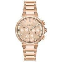 BOSS Analogue Multifunction Quartz Watch for Women with Carnation Gold Coloured Stainless Steel Bracelet - 1502678