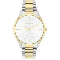 Calvin Klein Analogue Quartz Watch Unisex with Two-Tone Stainless Steel Bracelet - 25200167