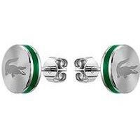 Lacoste Men/'s LACOSTE BASELINE Collection Stud Earrings in Stainless Steel - 2040085