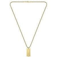 Lacoste Men's Yellow Gold Plated Pendant Necklace