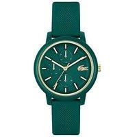Lacoste Mens 12:12 Green Silicone Strap Watch