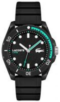 Lacoste Gents Finn Black Silicone Strap Watch