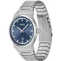 Boss Gents Boss Candor Stainless Steel Bracelet Watch With Blue Dial