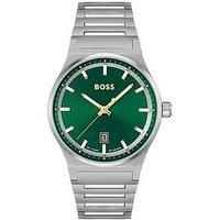 Boss Gents Boss Candor Stainless Steel Bracelet Watch With Green Dial