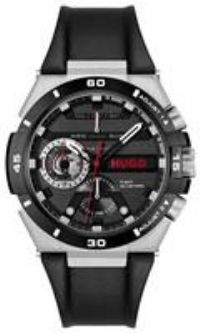 HUGO Analogue Multifunction Quartz Watch for Men #Wild Collection with Black Leather Strap - 1530336