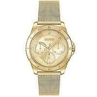 Hugo Ladies Hugo #Dance Yellow Gold Ip Watch